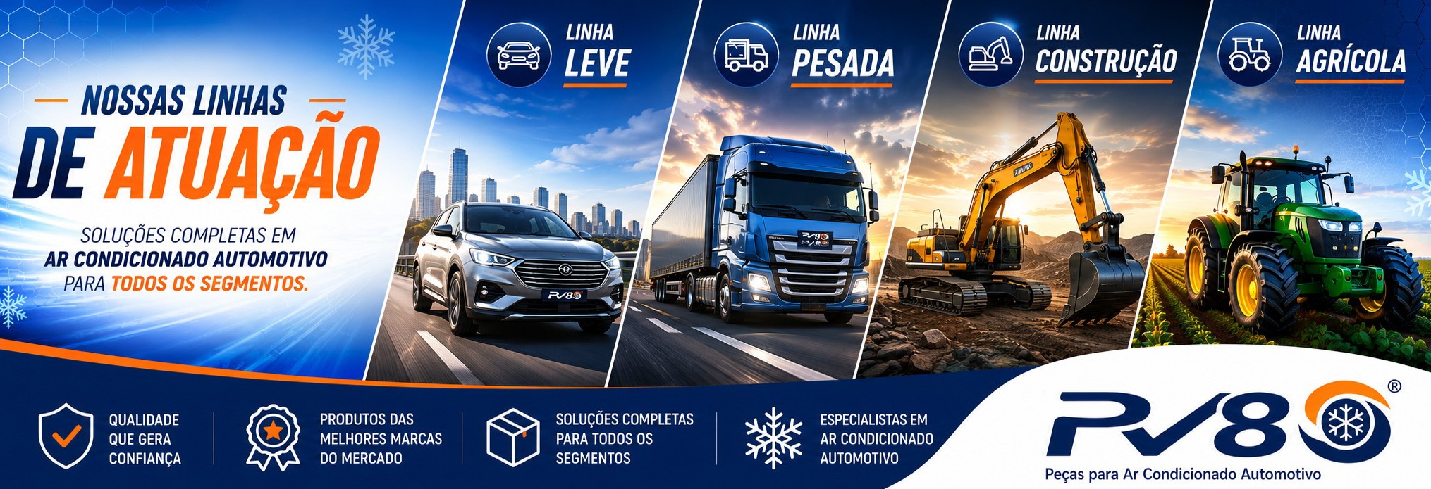 Linha Leve, Pesada, Fora de Estrada e Agrícola — PV8